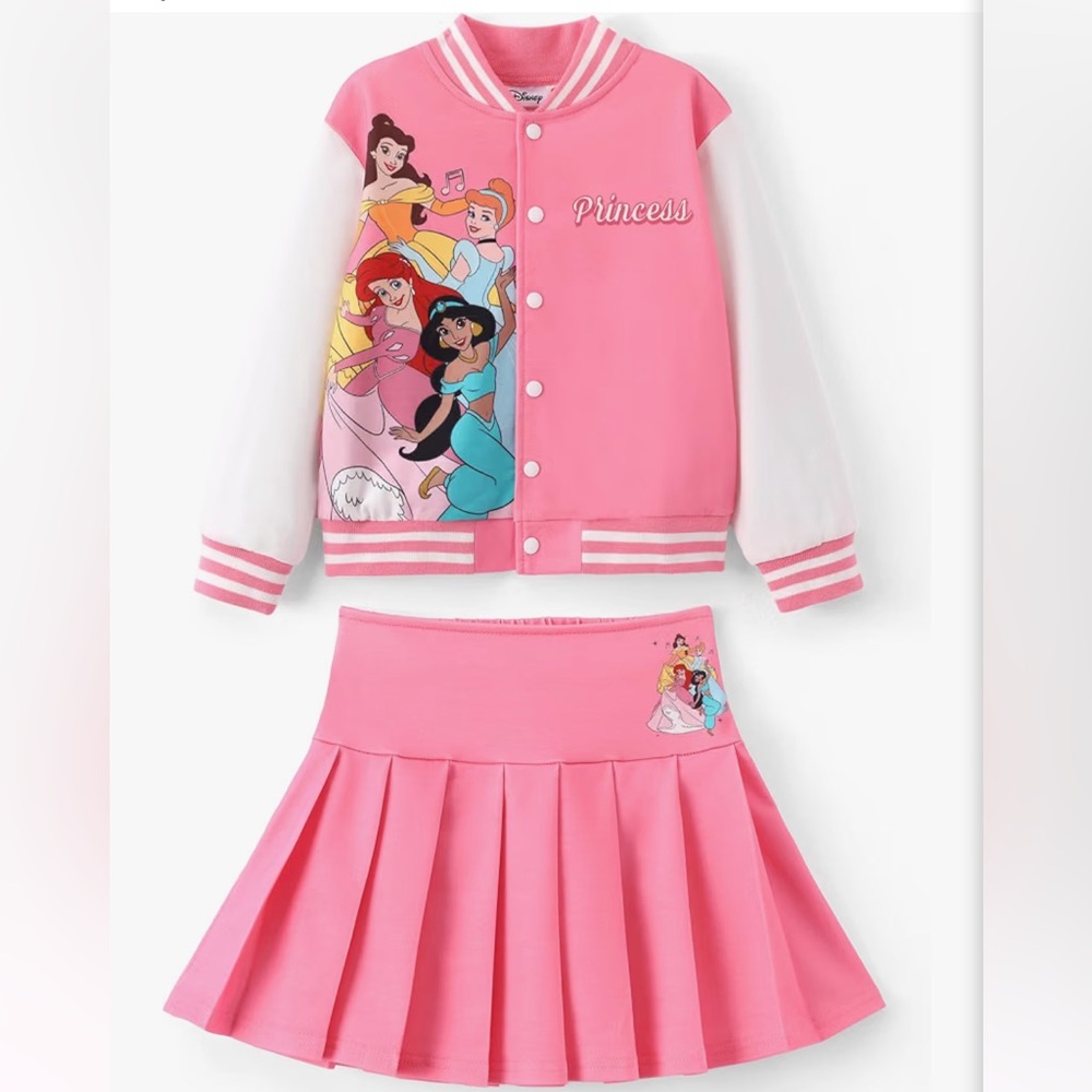 NWT Disney Princess Jacket & Pleated Skirt Set
